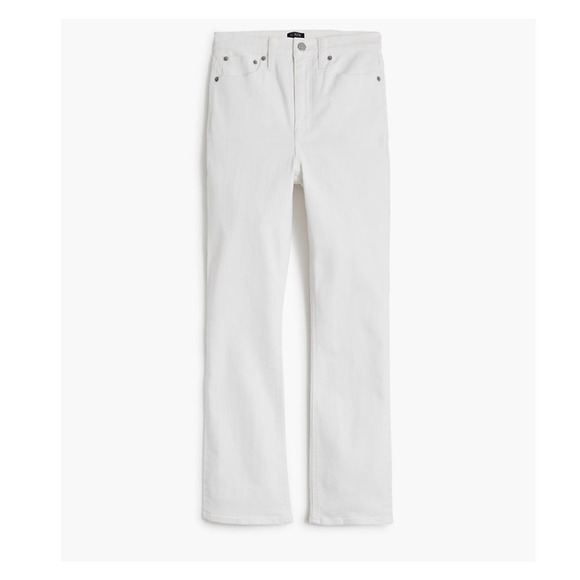 J Crew High Rise Flare Crop Signature Flex Denim Jeans US Women's 30P New - Picture 1 of 6